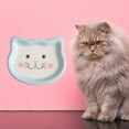 thumbnail image 2 of Cartoon Cat Bowl Dish Saucer Shape Eating Feeding Bowl Non Skid Food Container Plate Ceramics for Hedgehog Cats and Small Dogs Pet Supplies blue, 2 of 6