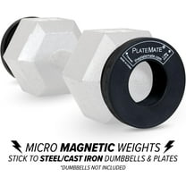 Microload Pair 2 1/2 lb. Magnetic Donut Weights (5 lb. Set) - Strong, Safe, and Space-Saving Dumbbell Add-Ons for All Fitness Levels