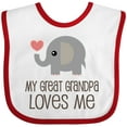 thumbnail image 3 of Inktastic Great Grandpa Loves Me Boys or Girls Baby Bib, 3 of 4