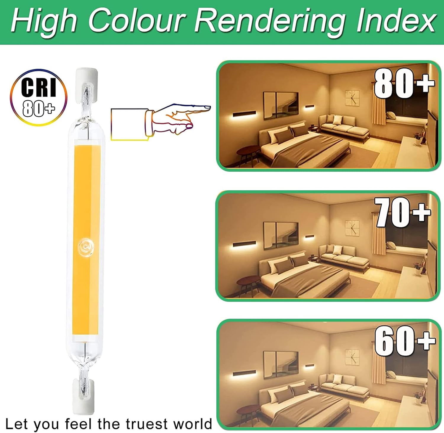 9 Pack 10W 78mm R7S LED Light Bulbs, Double Ended R7S LED Bulb 78mm 100W Halogen Bulb Replacement T3 Base, 360° Beam Angle Work Bulbs for Garage Work Light Reading Floodlight,Natural White 4000k