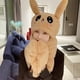 thumbnail image 5 of Gorro de invierno con bufanda, novedoso gorro de peluche con forma de animal, 5 of 5
