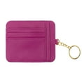 thumbnail image 4 of XOXO Women’s Mini Magenta Saffiano Leather Key Card ID Coin Case Wallet, 4 of 5