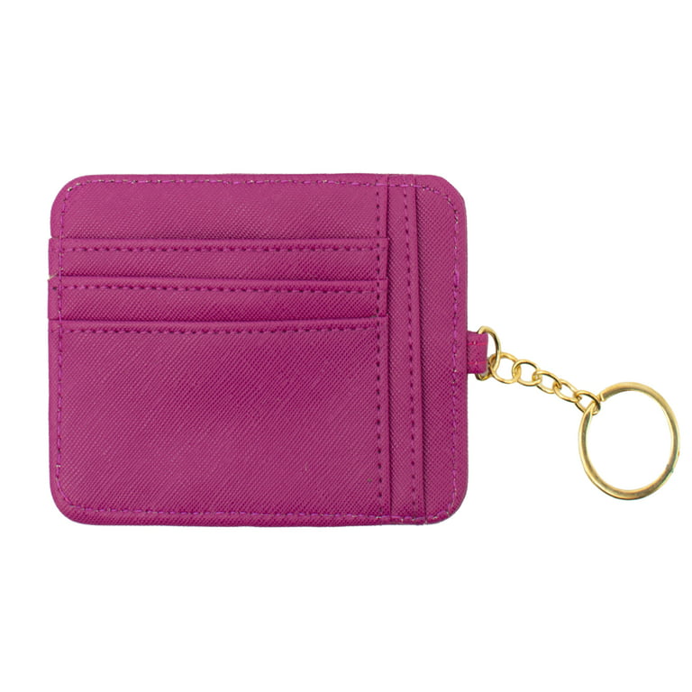 Mautto Leather Key Fob Tether - Secure Keys to Purse or Clothes Pink Blush Leather / Silver-Tone