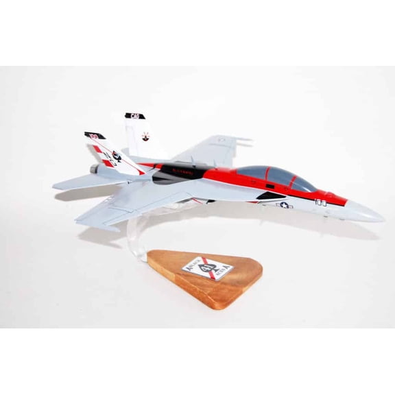 VFA-41 Black Aces (2015) F/A-18F Model, Navy, 1/40th (18") Scale, Mahogany, Fighter/Attack