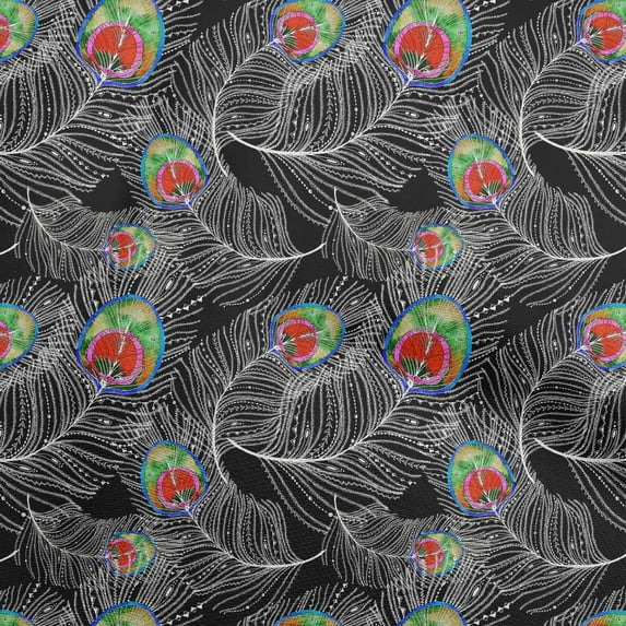 oneOone Cotton Poplin Red Fabric Feather Craft Projects Decor Fabric Printed By The Yard 56 Inch Wide-KK