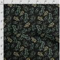 thumbnail image 3 of Soimoi Leaves Print,Cotton Poplin, Sewing Fabric Sold by The Yard 42 Inch Wide,Sewing Craft Quilting/Quilt Making Fabric, Green & Black, 3 of 5