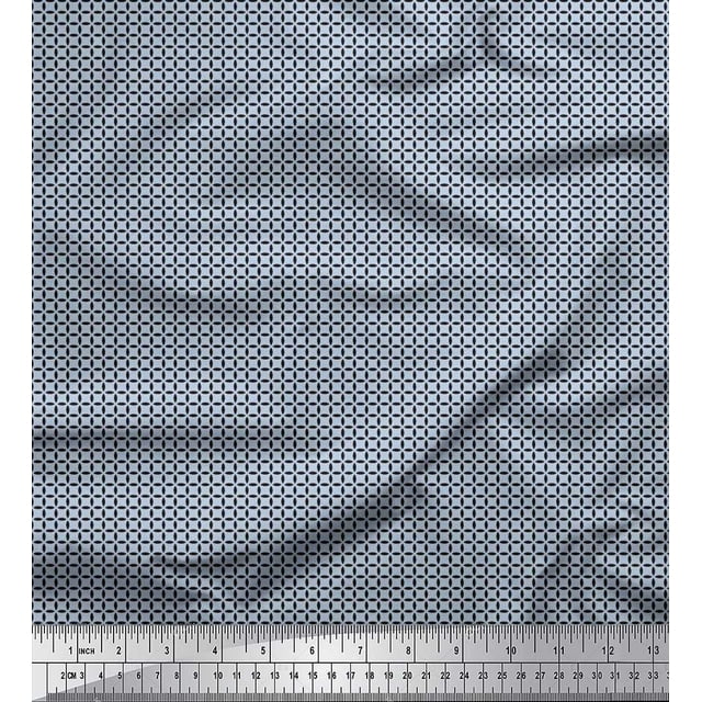 Soimoi Polyester Crepe Fabric Artistic Floral Shirting Print Fabric by The Yard 52 Inch Wide