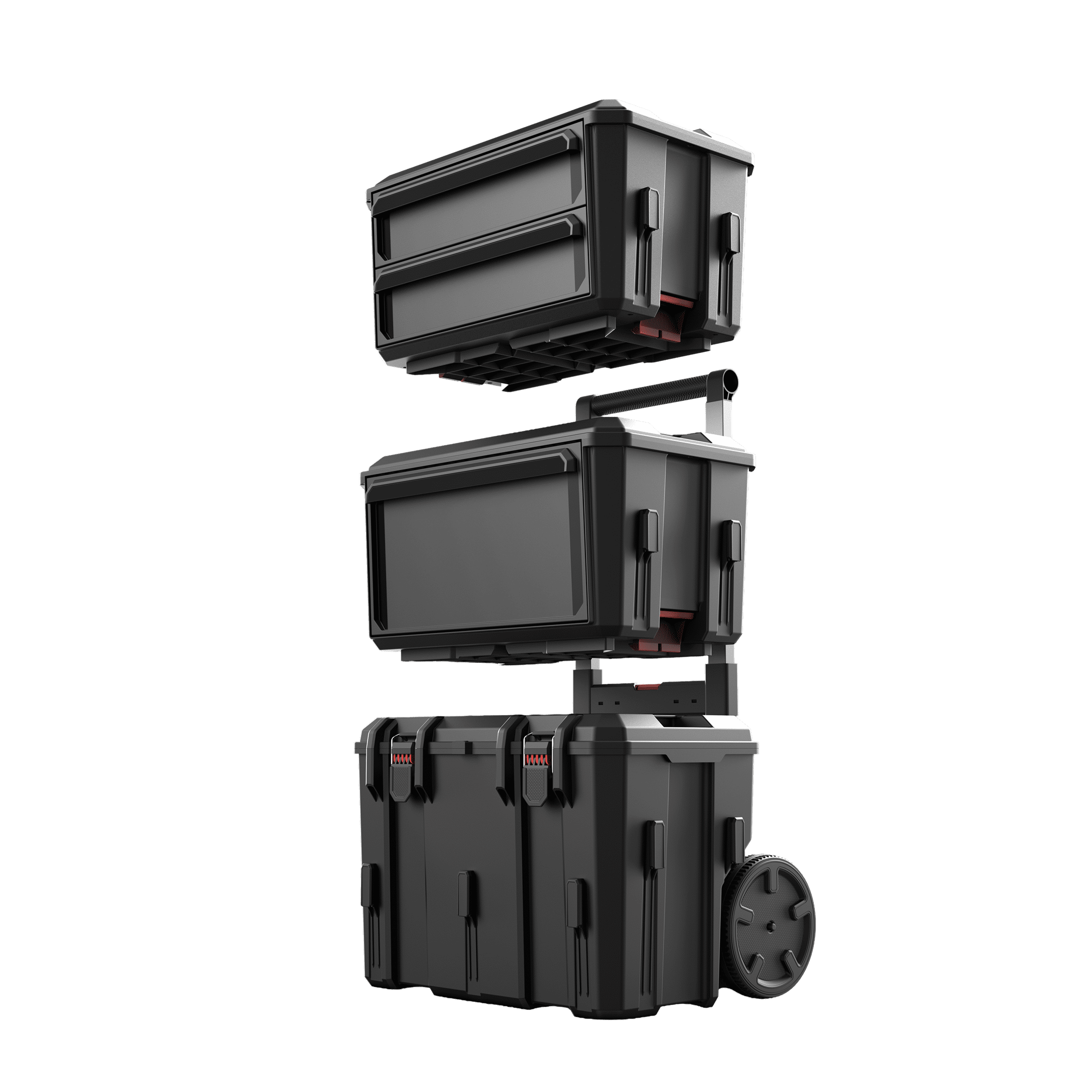 Hyper Tough Hyper Stack 2 Drawer Plastic Tool Box – Stackable Storage Organizer with Dual Sliding Drawers