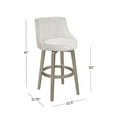 thumbnail image 3 of Hillsdale Furniture Stonebrooke Wood and Upholstered Bar Height Swivel Stool, Champagne, 3 of 14