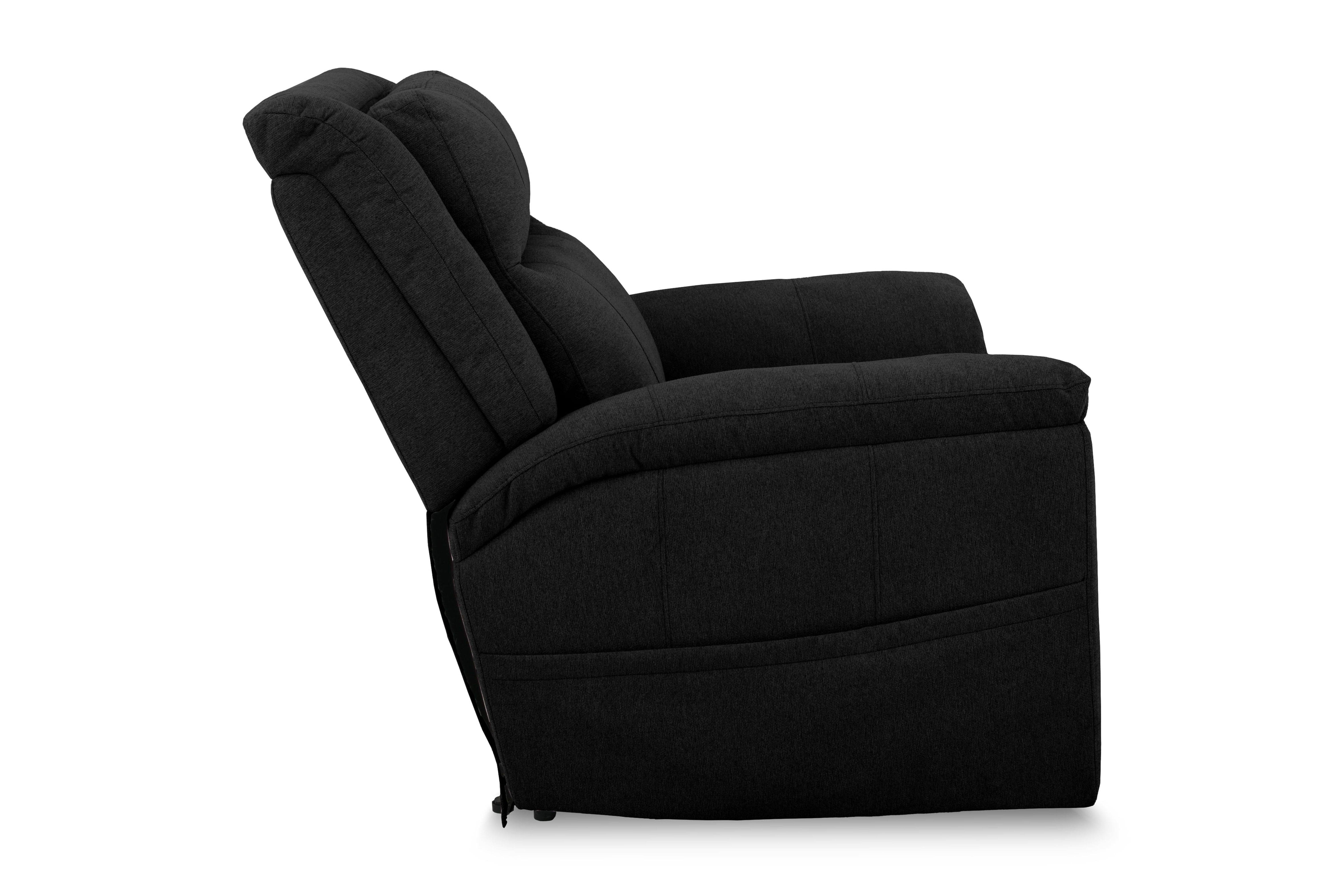 Sealy Posutrepedic Sheldon Lift Assist Recliner with Adjustable Power Headrest in Black