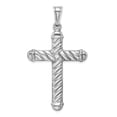 thumbnail image 5 of Auriga Fine Jewelry 925 Sterling Silver Rh-plated Hollow Cross Pendant for Women (L - 55 mm, W - 32 mm), 5 of 6