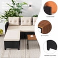 thumbnail image 6 of SUNTONE Patio Conversation Set - 3 Piece Patio Sectional Sofa Set, Coffee Table, Black/Beige, 6 of 12