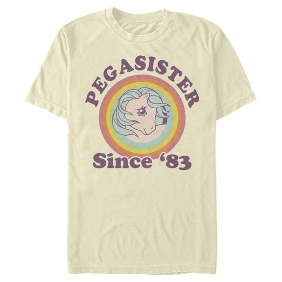 Men's My Little Pony Retro Pegasister Since 1983  Graphic Tee Beige Small