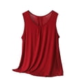 thumbnail image 5 of Horkkom Plus Size Tank Tops for Women Wide Strap Crew Neck Sleeveless Tops Loose Summer Flowy Tank Tops,XL-6XL, 5 of 8