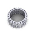 thumbnail image 3 of Natural 6.60Ct Round Cut Brilliant Diamond 3Row Women's Anniversary Wedding Eternity Band Ring Solid 950 Platinum G SI1, 3 of 3