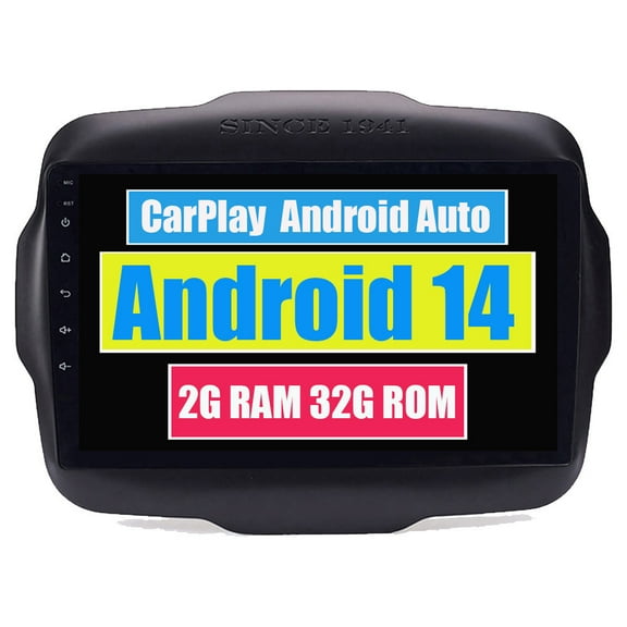 RoverOne Car Stereo CarPlay Android Auto for Jeep Renegade 2014 - 2018 GPS Navigation Bluetooth DSP Multimedia Video Player
