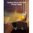 thumbnail image 4 of Portable Electric Space Heater with Thermostat | 1500W/750W Safe & Quiet Ceramic Heater Fan | Heat Up 200 sq. Ft for Office Room Desk Indoor Use (Silver), 4 of 12