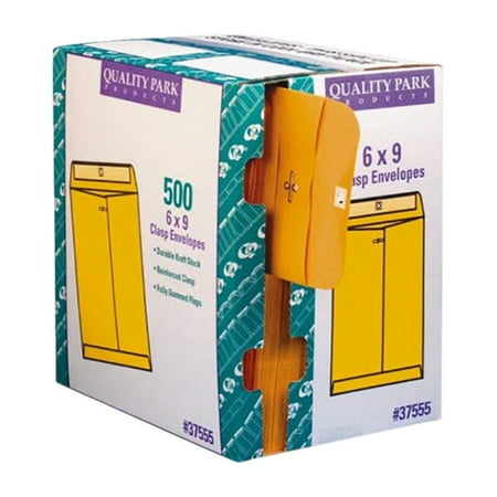 Quality Park Clasp Envelopes in Dispenser 6 x 9 Inches Kraft Brown Pack of 500