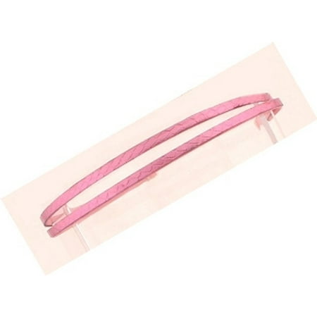 Twisted Smoke CARAVANĀ® TWIN (DOUBLE) TWISTED HEADBAND MADE OF BRADED METALLIC LEATHER STRIPS IN SMOKE AND PINK ()