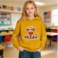 thumbnail image 6 of WAYUTE Girls Sweatshirts Cute Cow Print Hooded Sweatshirt for Boys Soft Casual Pullover with Pocket, 6 of 6