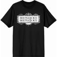thumbnail image 3 of Beetlejuice Beetlejuice White Sign Logo Adult Black Crew Neck Short Sleeve Tee-Medium, 3 of 4