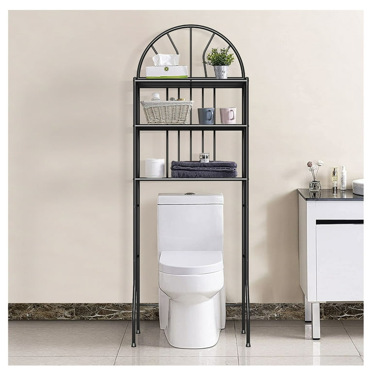 Black 3-Tier Over-The-Toilet Space Saver