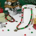 thumbnail image 5 of 180Pcs Christmas Glass Beads for Crafts 8mm Red Green Acrylic Beads Round Loose Bead Baking Painted Crackle Beads Craft Beads for Christmas Bracelets Necklace Earrings DIY Jewelry Making DIY, 5 of 6