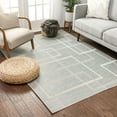 thumbnail image 1 of Well Woven Gerra Blue Geometric Flatweave Boxes & Stripes Pattern Area Rug, 1 of 6