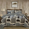 thumbnail image 1 of Market & Place Reversible Lodge Themed Buffalo Plaid Quilt Set, 1 of 5