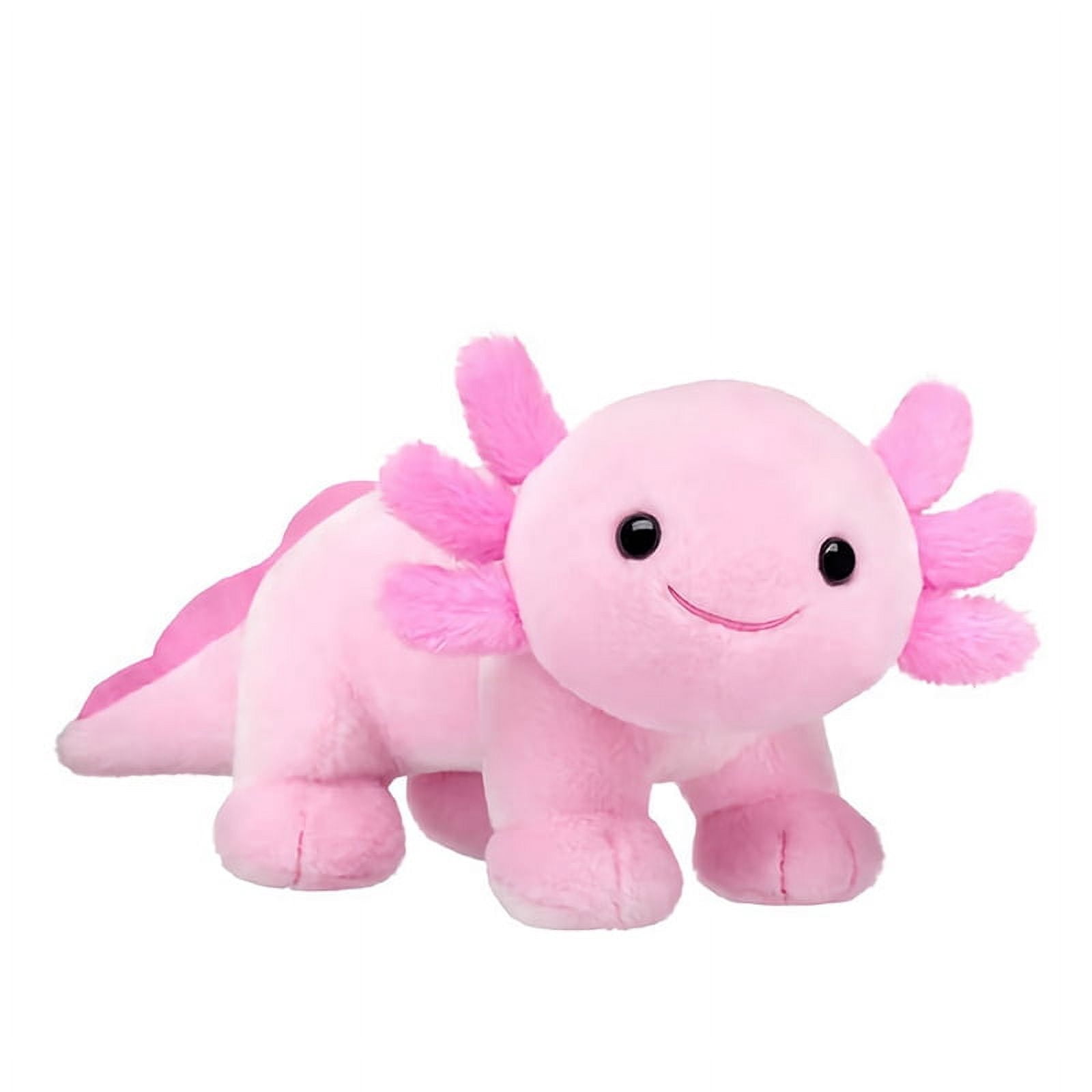 Cute Axolotl Plush Toy, Soft Stuffed Salamander Animal, Kawaii Pink Axolotl Pillow, Cuddle Gift for Kids and Teens