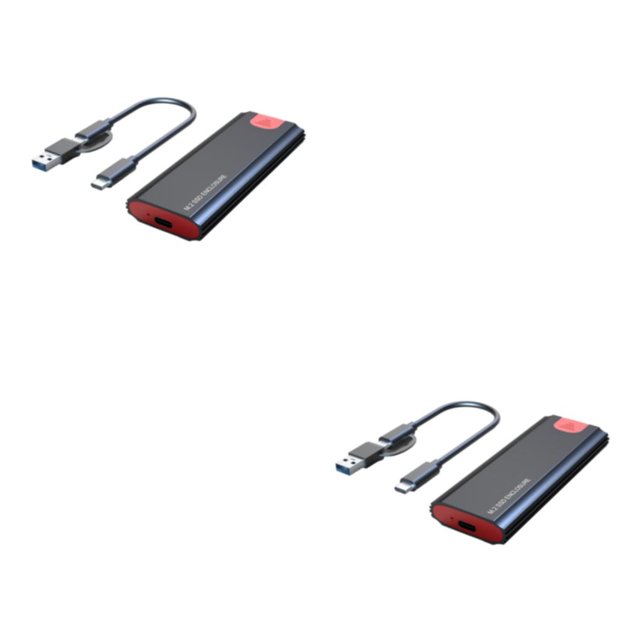 Carcasa Methold M.2 NVME SSD 10Gbps HDD Box PCIe 3.0 Adaptador externo Negro con cable 2 en 1