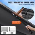 thumbnail image 4 of 10x13ft Outdoor Retractable Pergola Sun Shade Canopy Aluminum Gray, 4 of 7