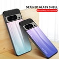 thumbnail image 4 of Nalacover Case for Google Pixel 8 Pro Gradient Colored Tempered Glass Cover, Micro-Frosted Frame Shockproof Anti-Scratches Lens Protection Folding Case for Google Pixel 8 Pro, Rose, 4 of 10