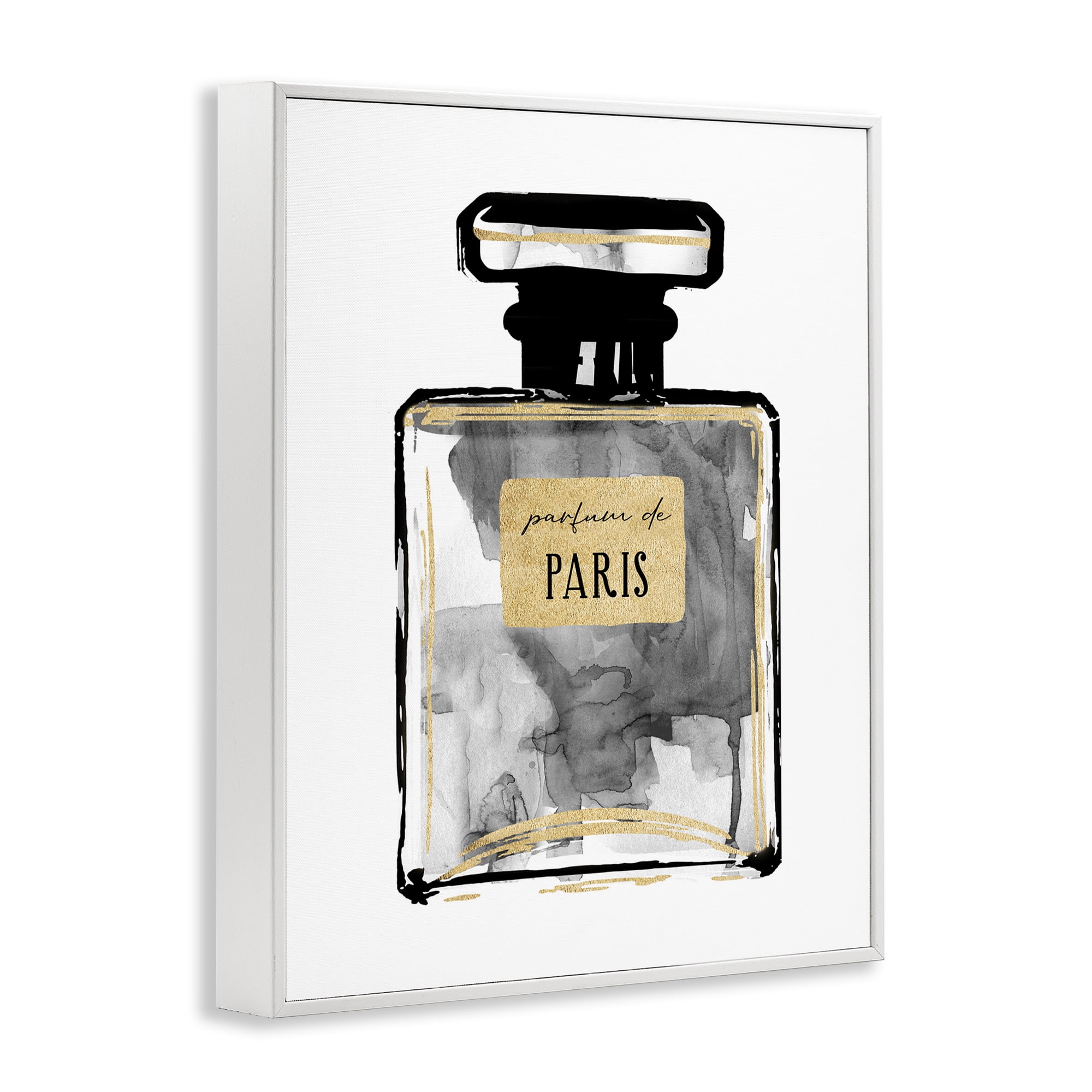 Stupell Industries Bold French Perfume Beauty & Fashion Painting White Framed Art Print Wall Art, 16 x 20