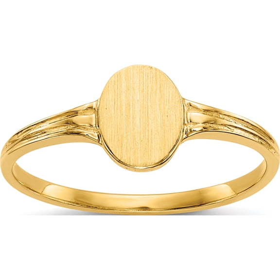 10K Yellow Gold Signet Ringsize 3 (Width 6) - Jbsp
