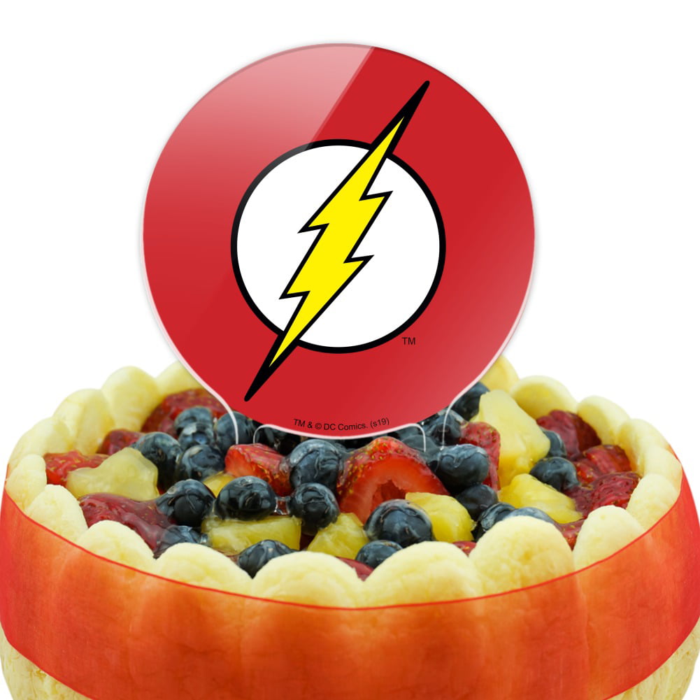 12 FLASH lightning bolt SUPER HERO INSPIRED cake topper CUPCAKE DECORATION logo