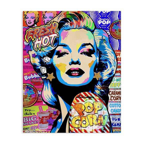 Stupell Industries Contemporary Marilyn Candy Pop Style Canvas Art, 16 x 20, by Jess Stempel