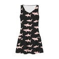 thumbnail image 5 of Dvprdro Robe Débardeur d'Été pour Femmes Mode Imprimé Floral Col en V Sans Manches Fluide Ligne Décontractée Ample Plage Soleil Mini Robe avec Poches, 5 of 5