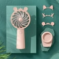 thumbnail image 2 of Pink Mini Usb Fan 1 Wind Levels Silent Portable Small Desktop Handheld Fan Rechargeable Foldable Compact For Outdoor Home Office Classroom Travel Camping, 2 of 4