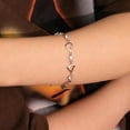 thumbnail image 7 of Lancharmed Friendship Bracelet Zircon Heart White Gold Plated Bracelet Gifts for Boyfriend, 7 of 7