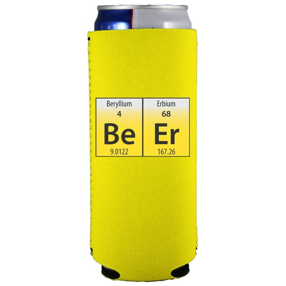 Beer Elements Slim Can Coolie (Yellow)