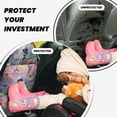 thumbnail image 4 of Pofeuu Mist Sunflower Skull Print 2 Pack PU Leather Kick Mat Back Seat Protector, Universal Car Seat Back Organizer, Waterproof Backseat Protector For Most Car, 4 of 8