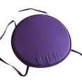 thumbnail image 1 of ¡Liquidación! Cojín redondo de felpa con mechones de 38 cm para silla de cocina, bar, comedor, duradero, reversible, con lazos., 1 of 4