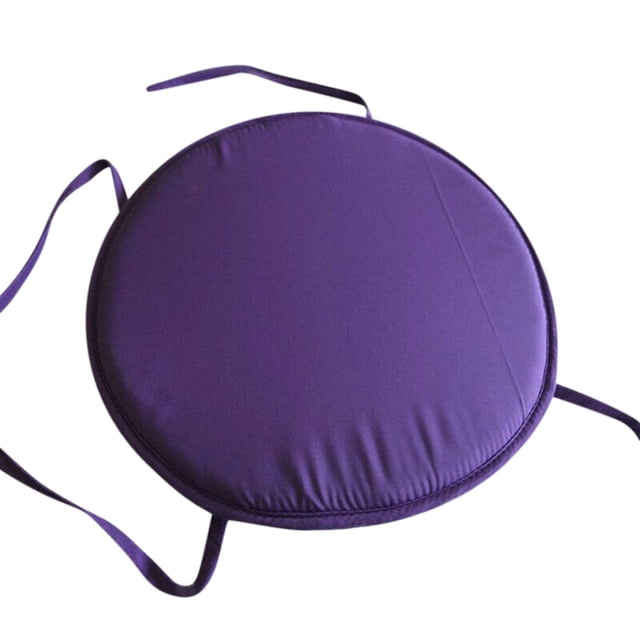¡Liquidación! Cojín redondo de felpa con mechones de 38 cm para silla de cocina, bar, comedor, duradero, reversible, con lazos.