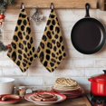 thumbnail image 6 of Leopard Print Kitchen Towels Set of 1, Brown Yellow Retro Animal Fur Pattern Absorbent Dish Towels for Kitchen, Microfiber Hand Towel, Quick Drying Tea Towel for Cleaning Decorative Dishcloths, 6 of 7