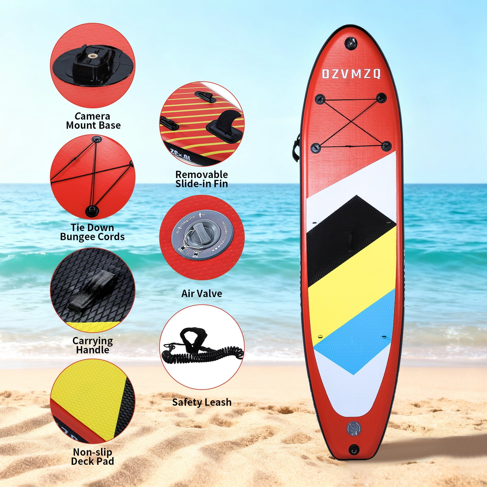 Inflatable Stand Up Paddle Board with SUP Accessories Anti-Slip EVA Deck 10’6’’ Inflatable Paddle Boards for Adults & Youth of All Skill Levels