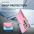 thumbnail image 4 of for Galaxy S24 Ultra Case, Defender Case Compatible with Samsung Galaxy S24 Ultra Case, Hybrid Heavy Duty Military Grade Full-Body Drop Shockproof Dustproof 3-Layers Rugged Protective, Pink+Green, 4 of 6