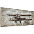 thumbnail image 2 of Empire Art Direct "Model Airplane" Wall Art Metallic Handed Painted Rugged Wooden Blocks Wall Sculpture, 2 of 9