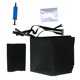 thumbnail image 4 of Alfombra de fieltro para guardar rompecabezas - Juego educativo con bolsa de almacenamiento, bandas elásticas y tubo inflable (1500 piezas, 26x46 pulgadas, color negro). Ideal para organizar y, 4 of 6