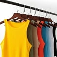 thumbnail image 5 of Women's Round Scoop Neck Bodysuit Tops Sleeveless Solid Sexy T Shirt Leotard, 5 of 7